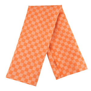 Kökshandduk, Schack orange-vit 2-pack